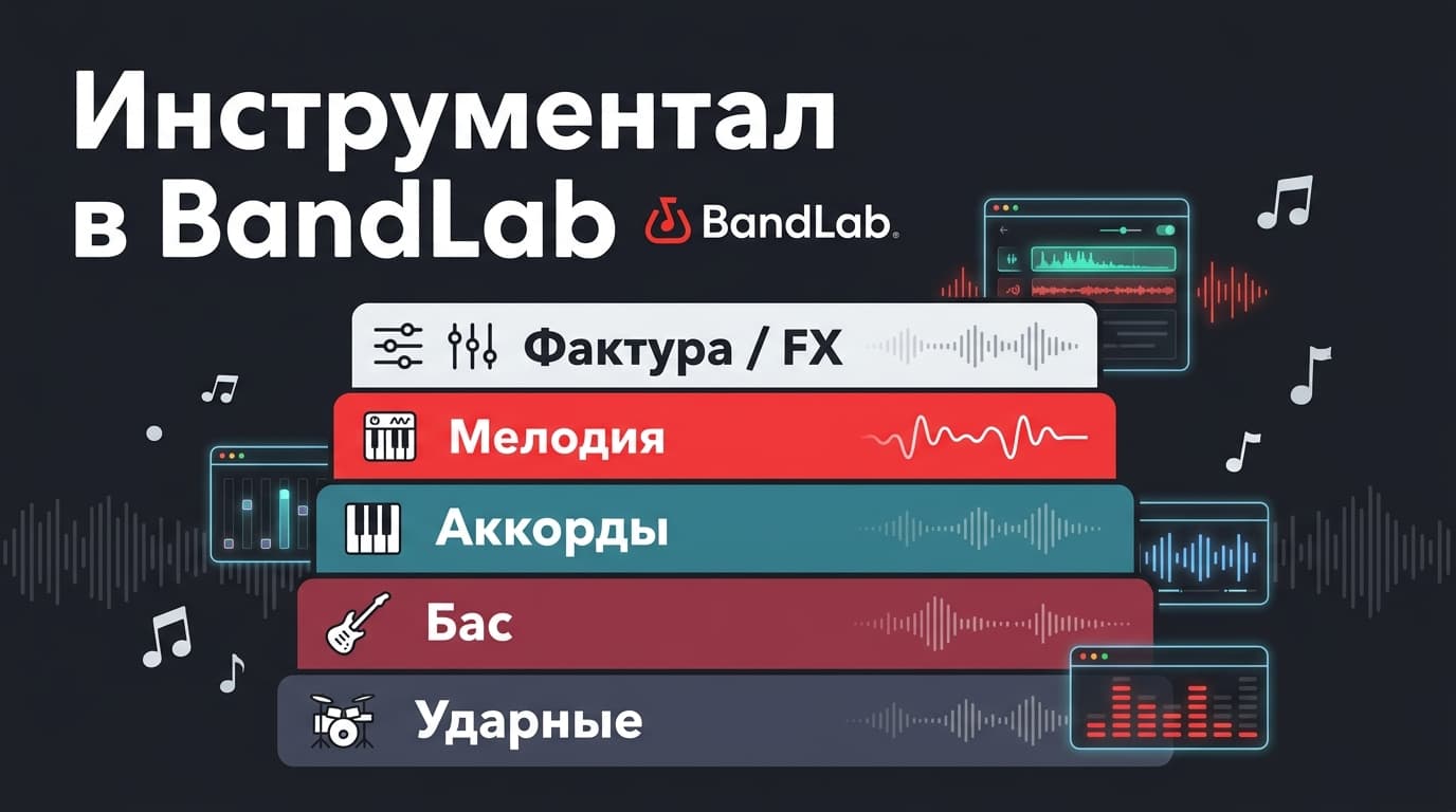 Инструментал в BandLab: как собрать бит и аранжировку без вокала с нуля