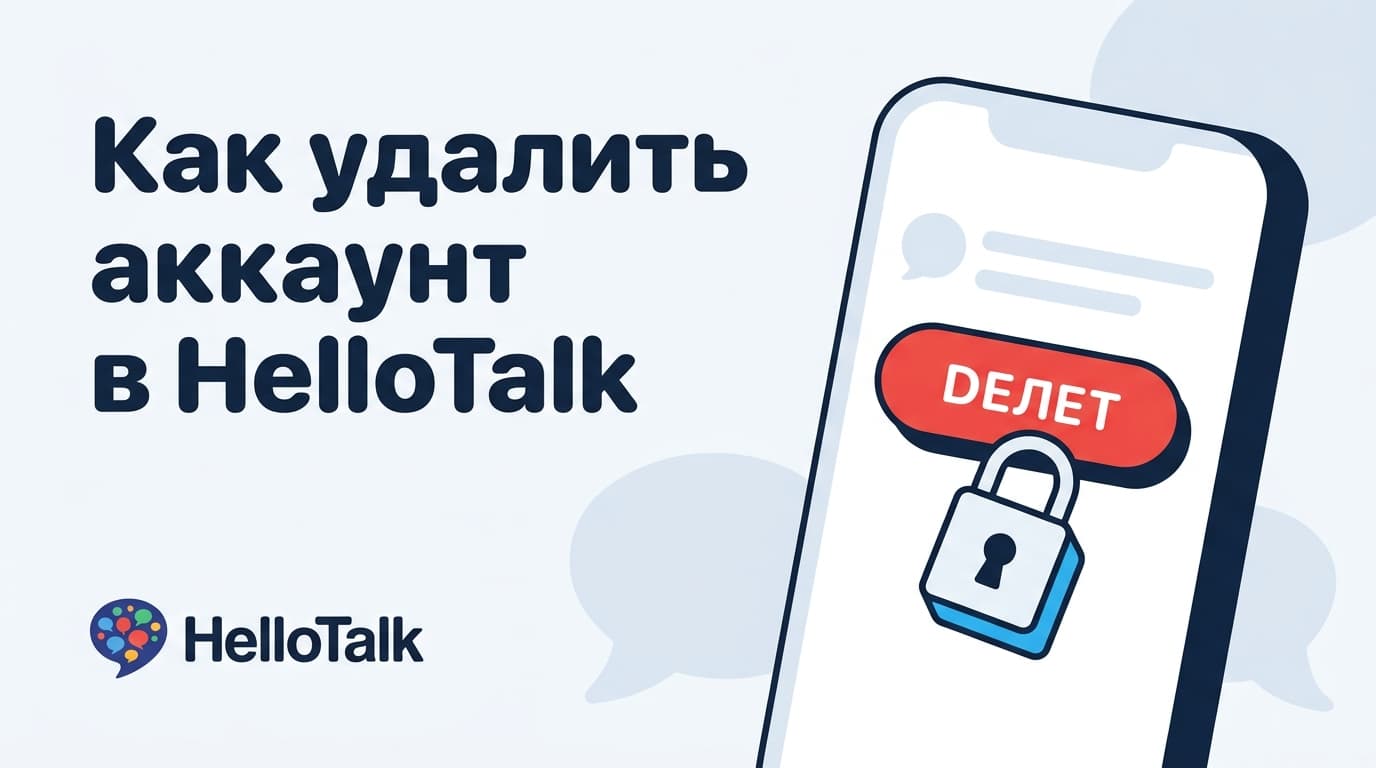 Как удалить аккаунт в HelloTalk: пошагово и без хвостов в виде списаний