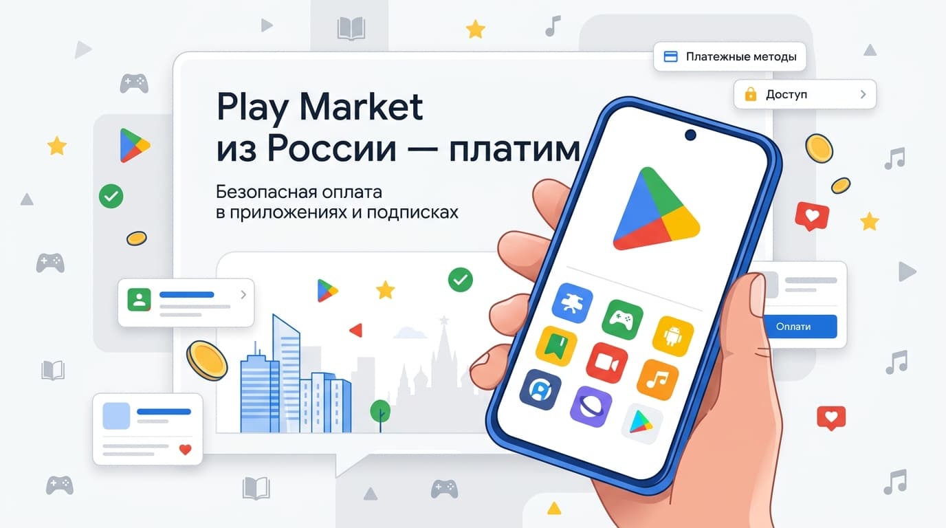 Оплата Google Play из России в 2026 году: разбираю четыре рабочих варианта