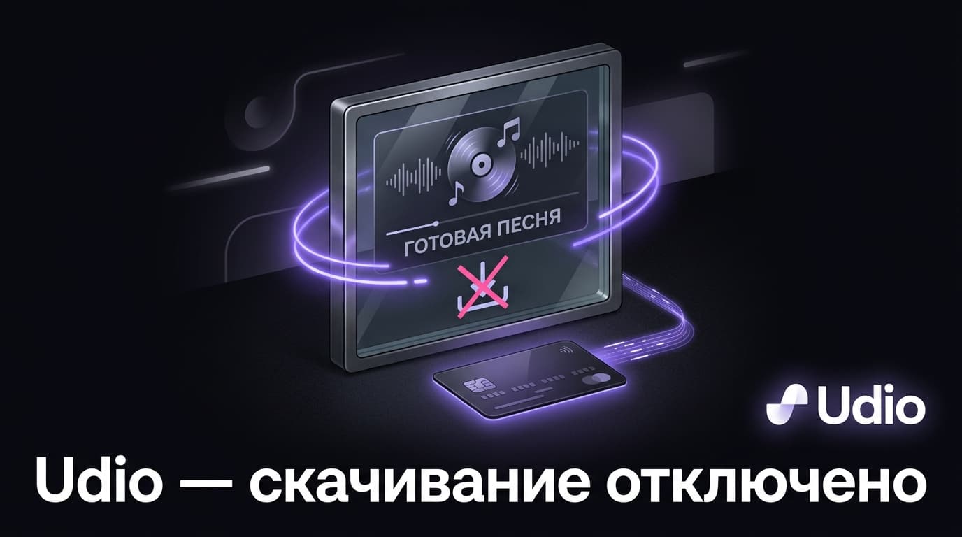 Как оплатить Udio из России в 2026 году: сервис, где теперь нельзя скачивать треки