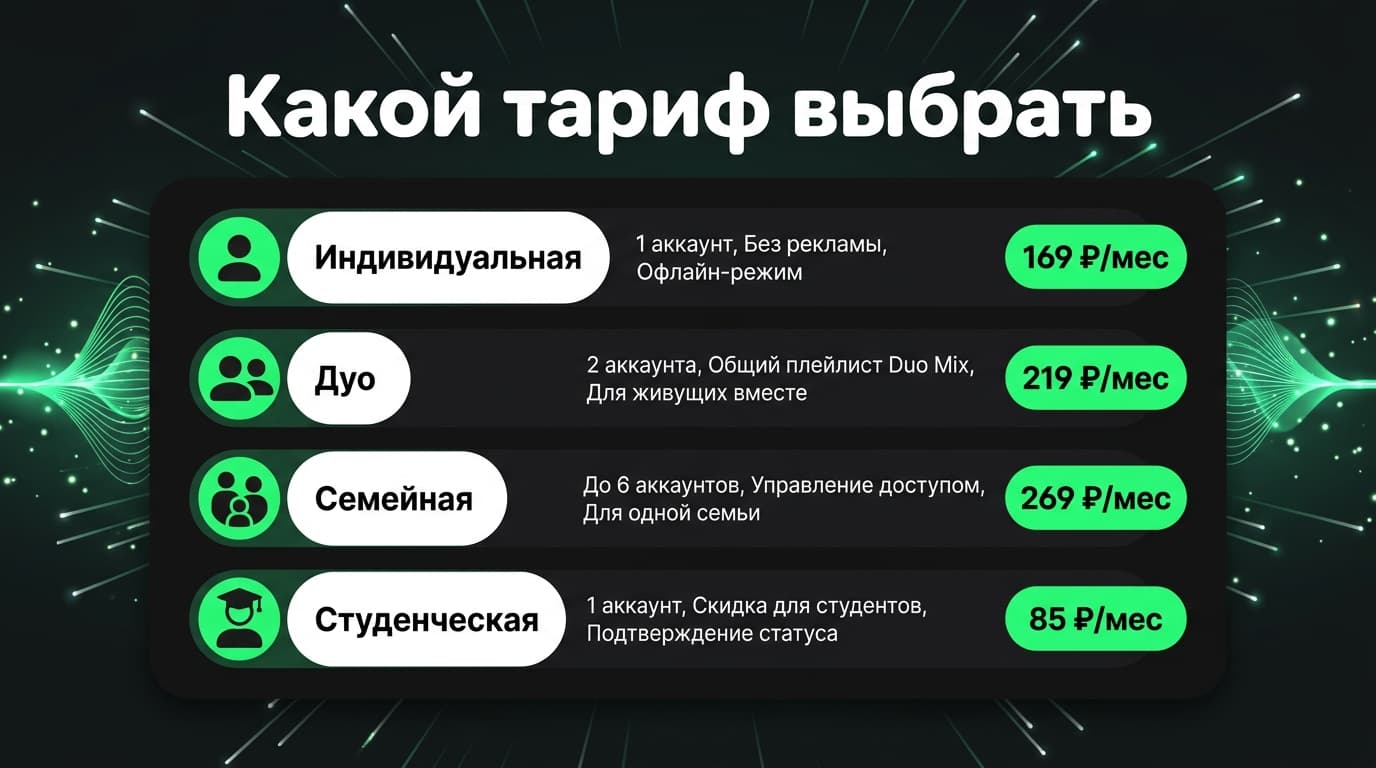 Как оформить подписку Spotify Premium в России: тарифы, пробный период и продление — фото 2