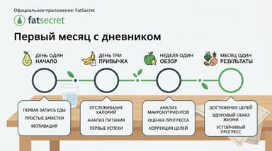Как пользоваться приложением FatSecret: первый день, первая неделя и первый месяц