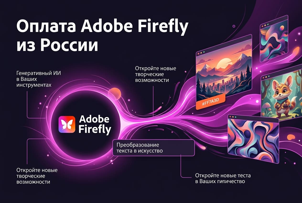 Как оформить подписку Adobe Firefly из России в 2026 году: без зарубежной карты