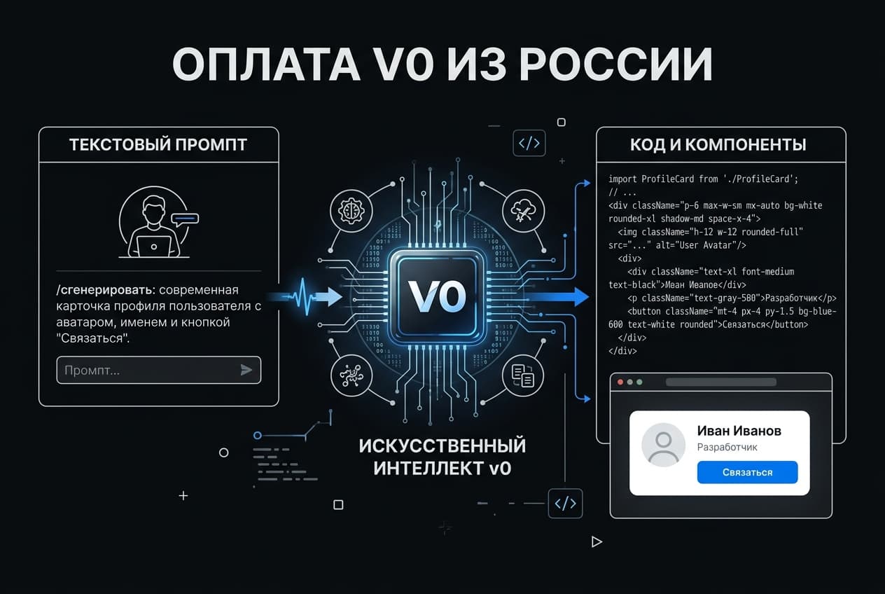 Как оформить подписку v0 (Vercel) из России в 2026 году: без зарубежной карты