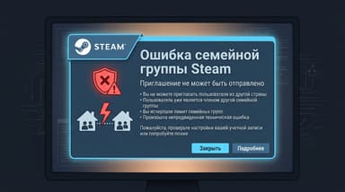 «Ваша активность в Steam не указывает, что вы живёте вместе»: разбираем ошибку семейной группы и как её закрыть по-честному