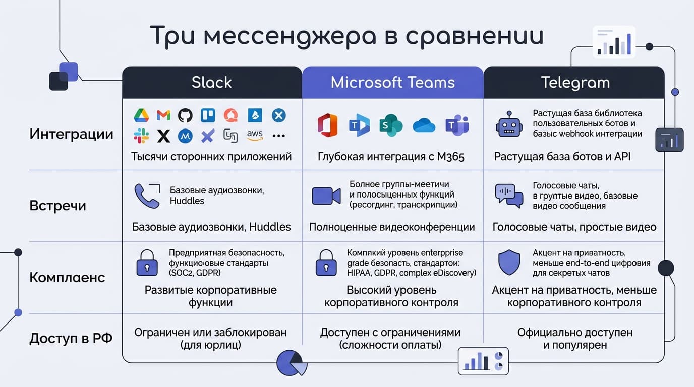 Когда выбрать Slack, а когда Teams или Telegram для команды — фото 1