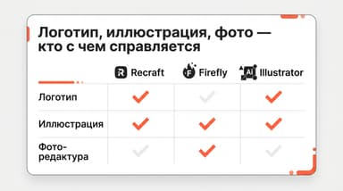 Recraft, Adobe Firefly и Illustrator: что выбрать дизайнеру в 2026 году