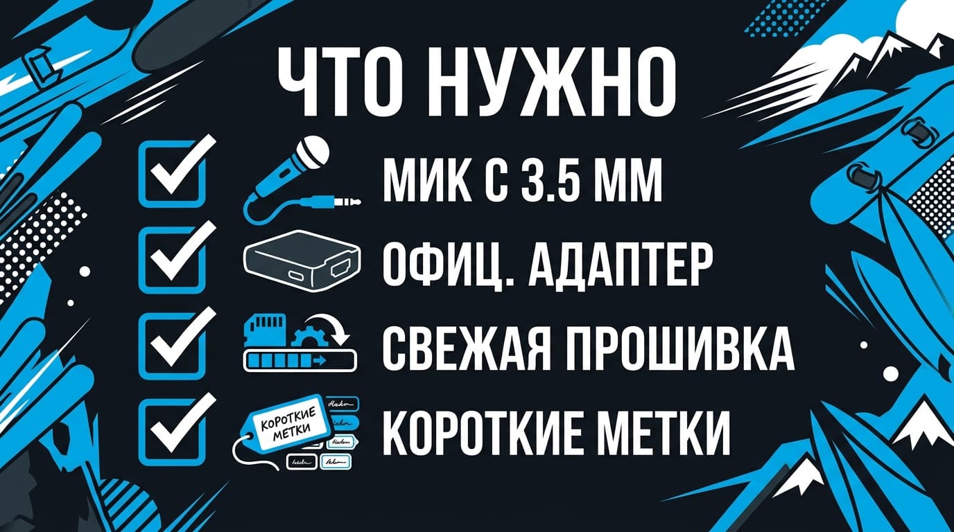 Как подключить микрофон к GoPro Hero 10: адаптеры, настройка и нюансы — фото 2