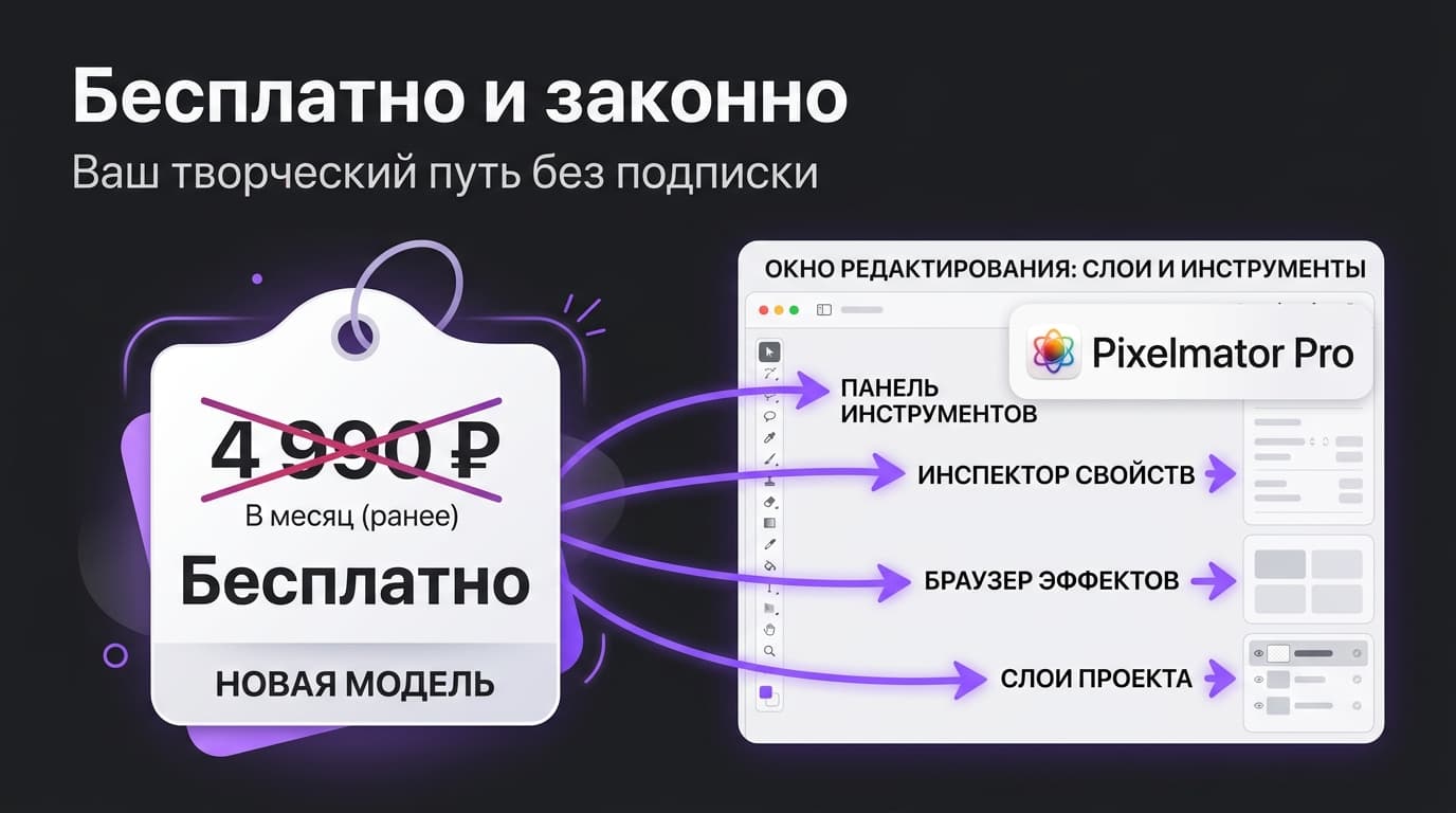 Как использовать Pixelmator Pro бесплатно: четыре легальных способа и честная альтернатива