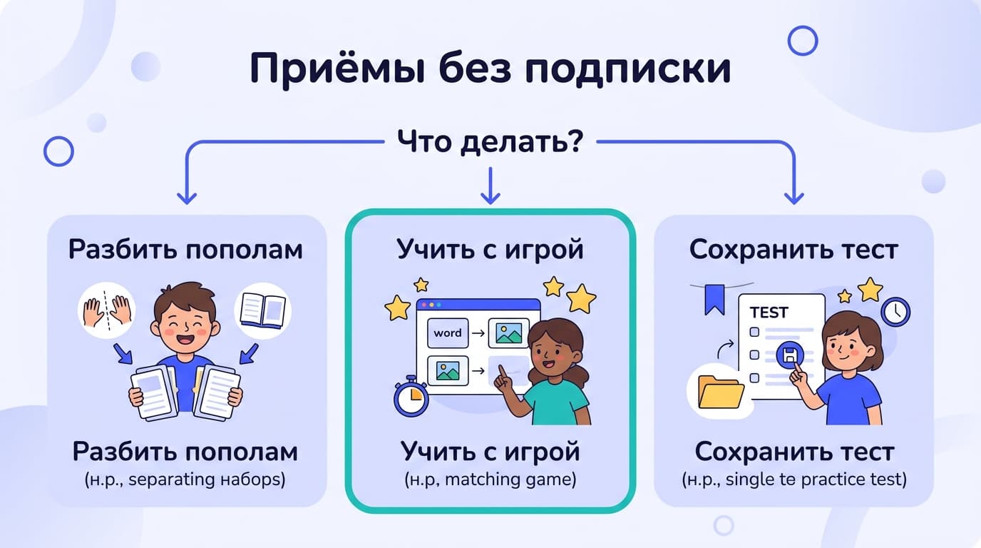 Как бесплатно пользоваться Quizlet: что открыто без подписки и как включить больше — фото 6