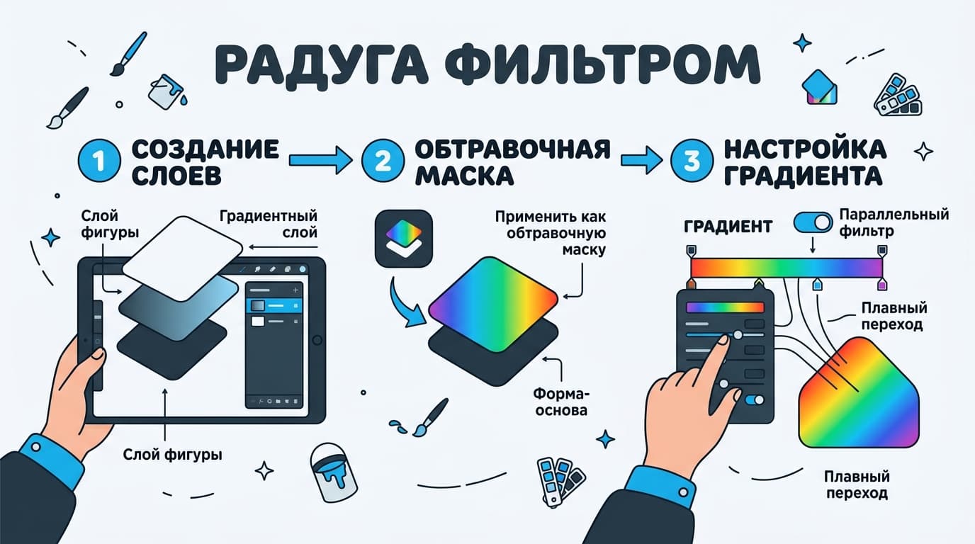 Как сделать радужную кисть в ibisPaint: почему кнопки нет и как получить радугу правильно — фото 4
