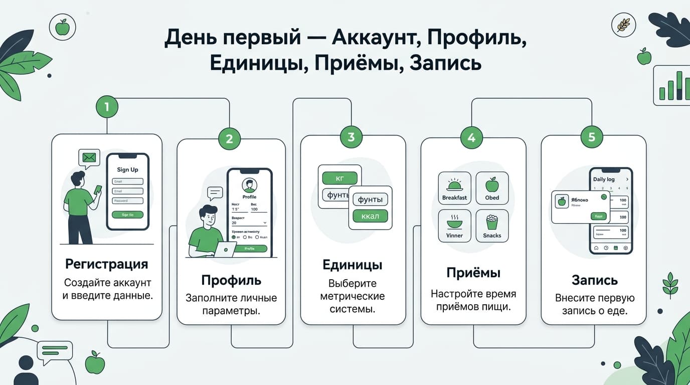 Как пользоваться приложением FatSecret: первый день, первая неделя и первый месяц — фото 1
