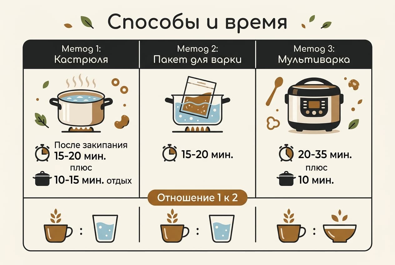 Сколько варить гречку после закипания: тайминги и пропорции — фото 2