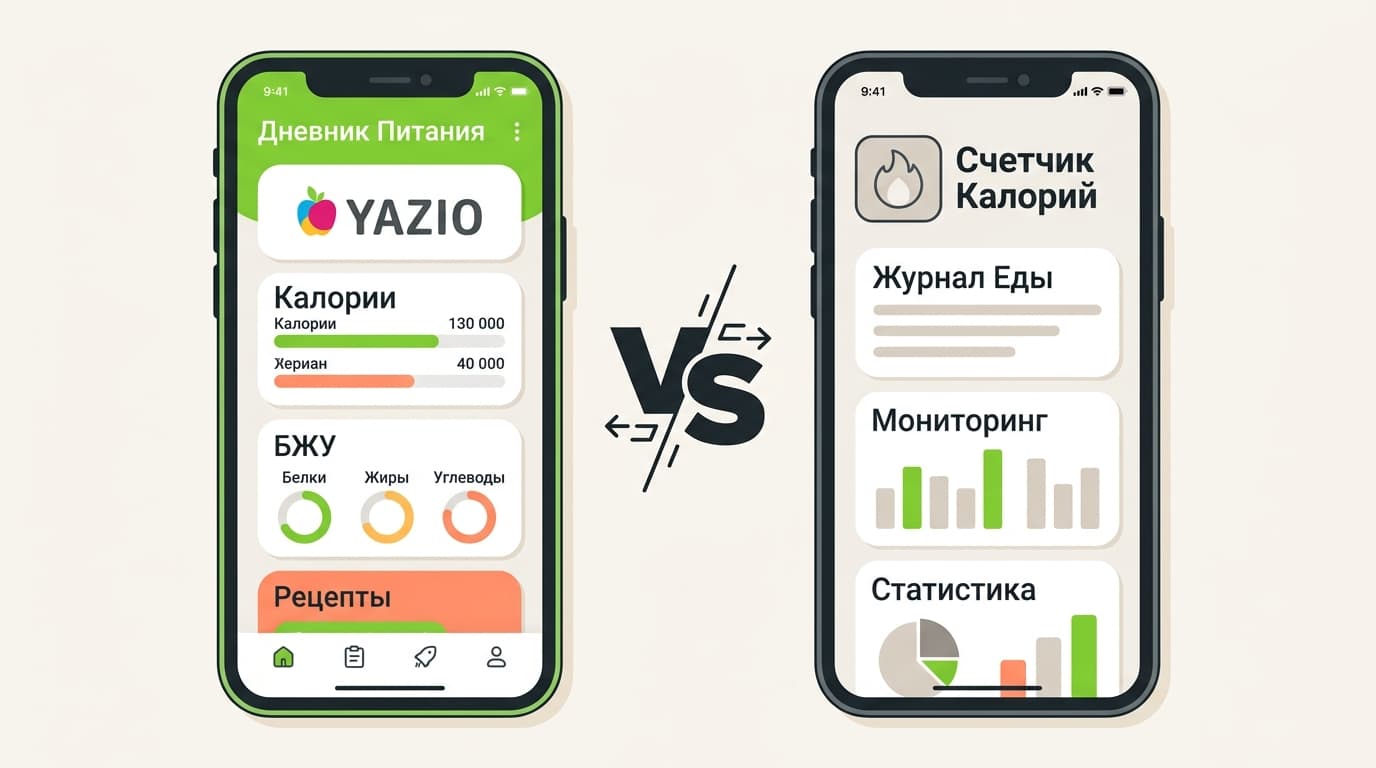 Yazio или FatSecret: что лучше для подсчёта калорий
