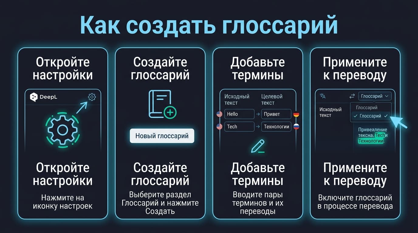 Глоссарий и тон перевода в DeepL: настройка, которая экономит часы правок — фото 1