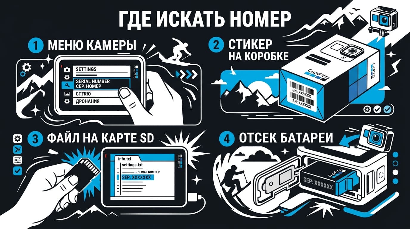 Как проверить GoPro по серийному номеру: где найти и что он расскажет — фото 1