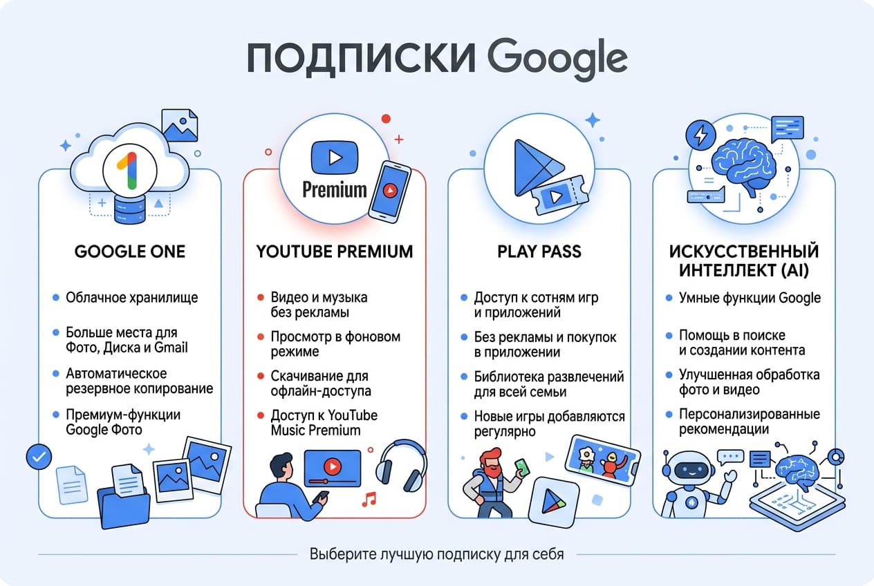 Как оформить подписку Google в России в 2026 году: без зарубежной карты — фото 1