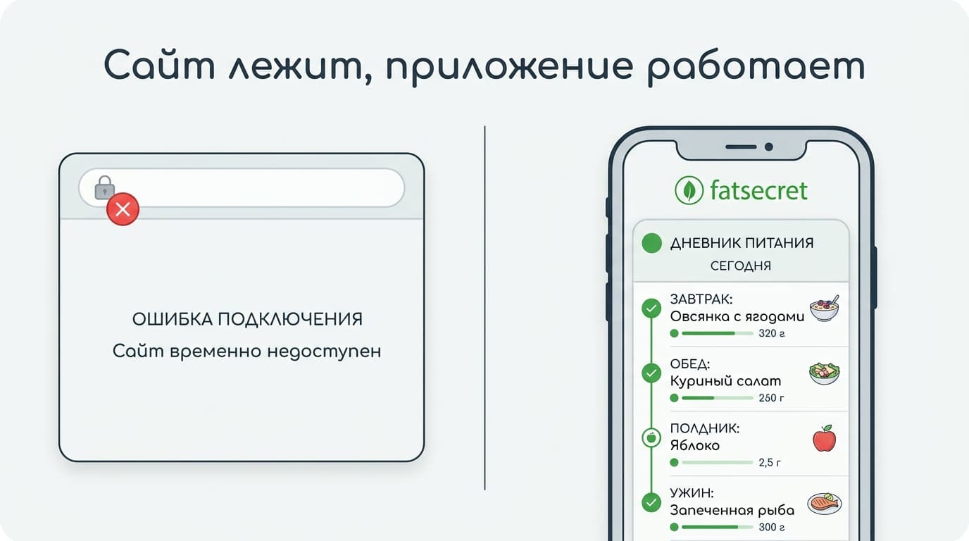 FatSecret не работает в России? Что реально сломалось, а что работает как раньше