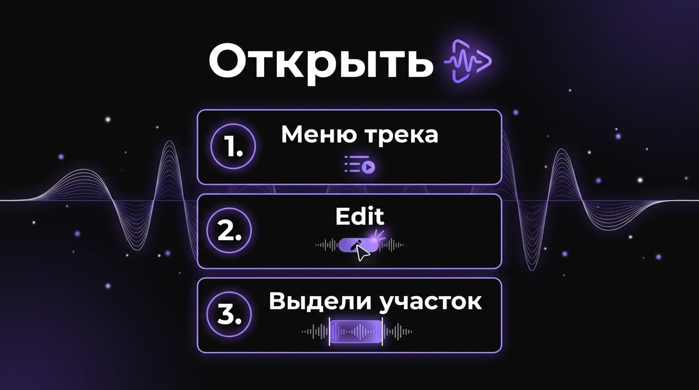Song Editor в Suno: как точечно редактировать трек, не пересоздавая его заново — фото 1
