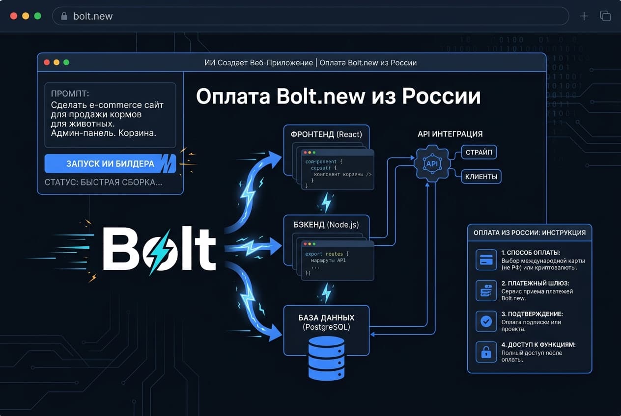 Как оформить подписку Bolt.new из России в 2026 году: без зарубежной карты