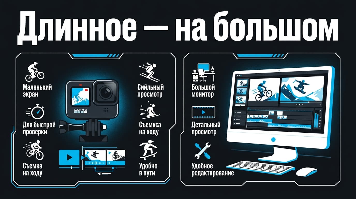 Как посмотреть видео на GoPro: на камере, телефоне и телевизоре — фото 5