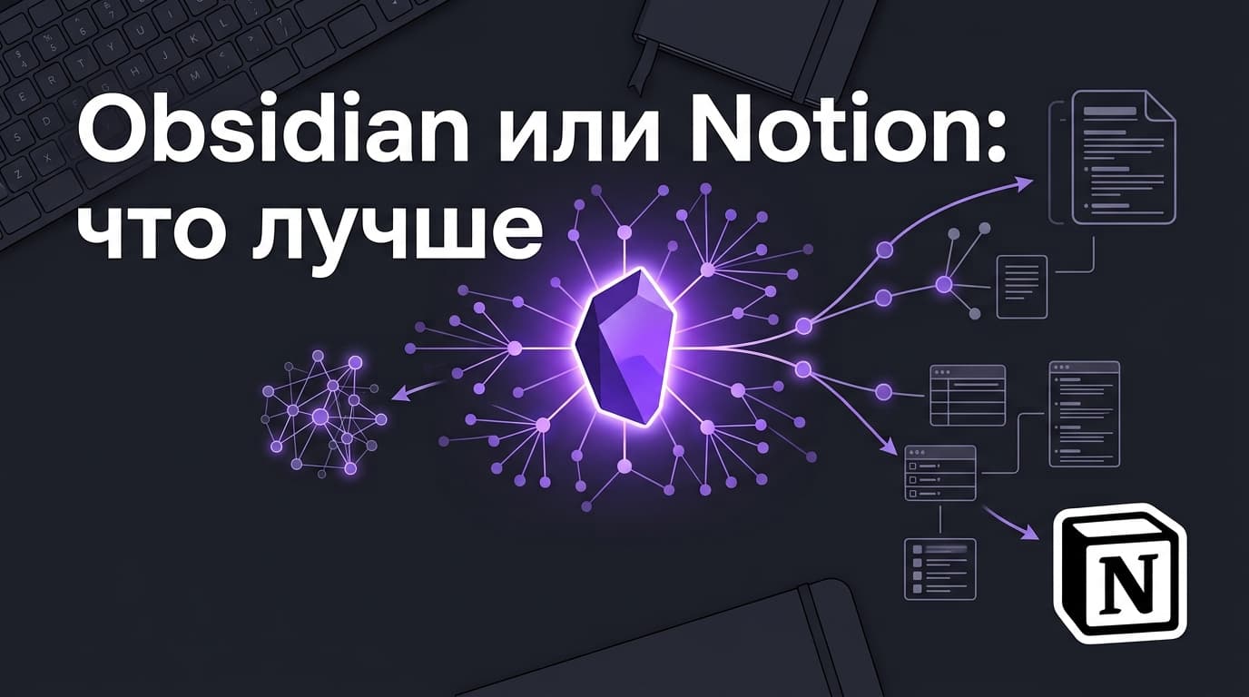 Notion против Obsidian: какой инструмент для заметок выбрать в 2026 году