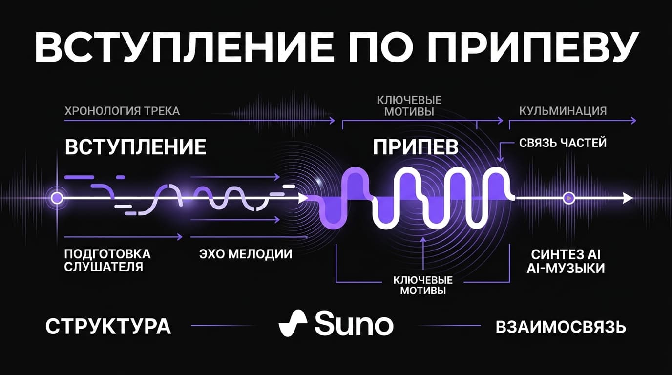 Вступление на мотиве припева в Suno: как связать интро и хук