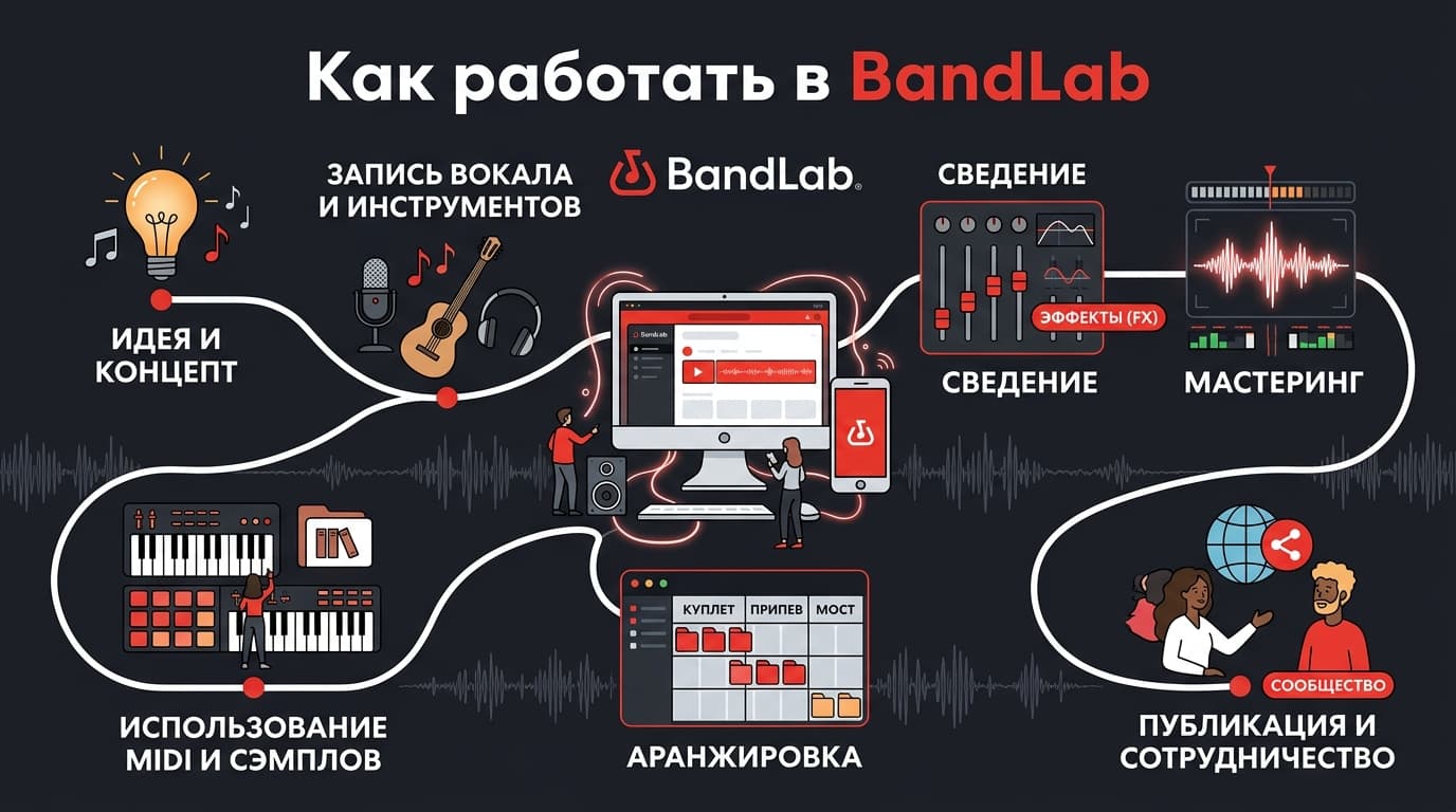 BandLab для начинающих: как выстроить рабочий процесс и не утонуть в дорожках