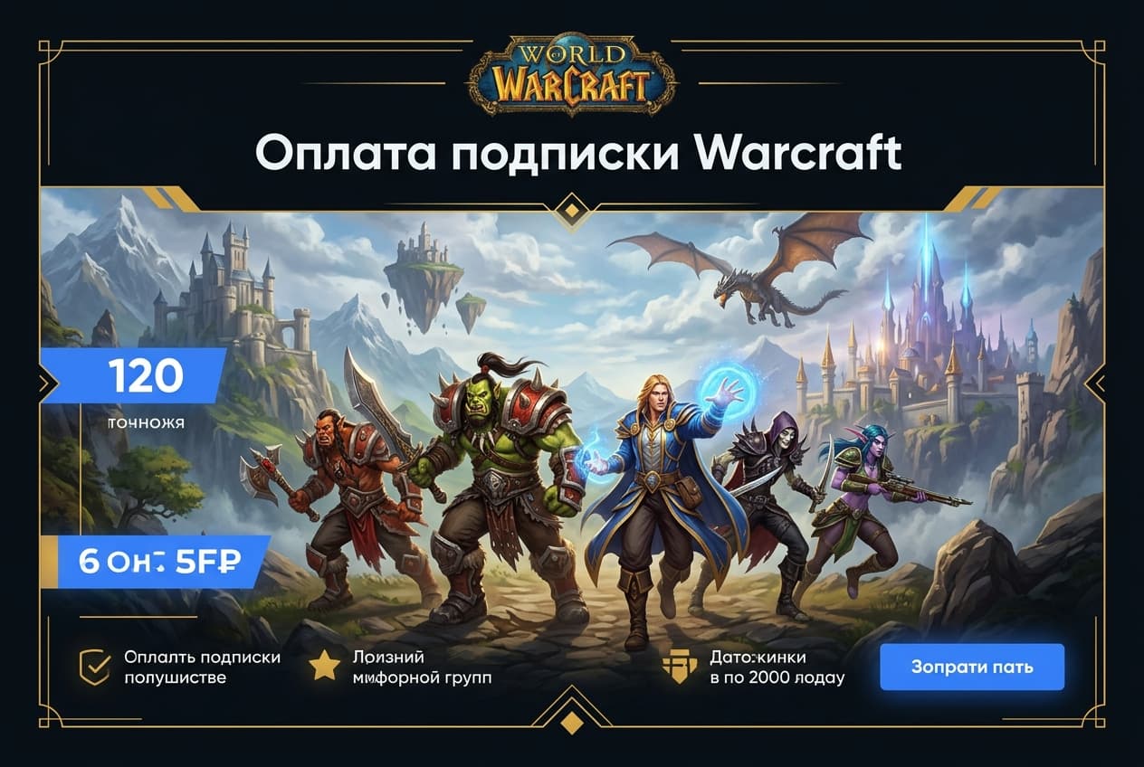 Как оплатить подписку Warcraft из России в 2026 году: без зарубежной карты