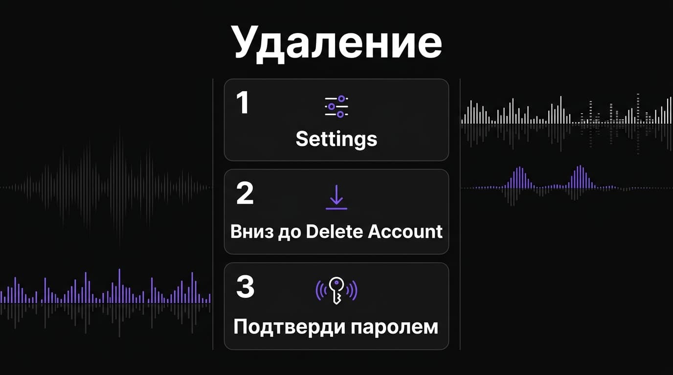 Удаление аккаунта Suno: пошаговая инструкция и что сделать до нажатия кнопки — фото 2