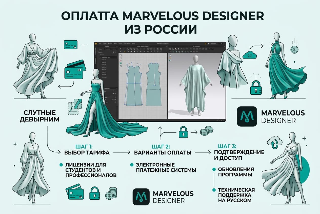 Как оформить подписку Marvelous Designer из России в 2026 году: без зарубежной карты