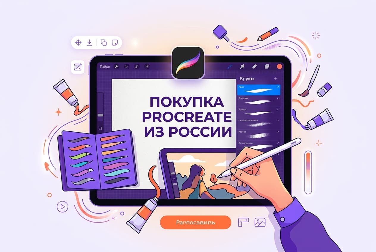 Как купить Procreate из России в 2026 году: без зарубежной карты