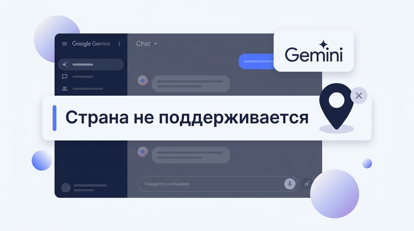 «Gemini пока не поддерживается в вашей стране»: что это значит и что с этим делать