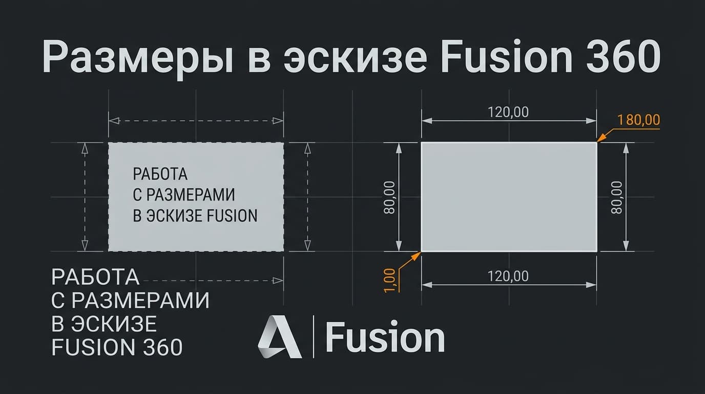 Как задать размер скетча в Fusion 360 и почему он иногда не ставится