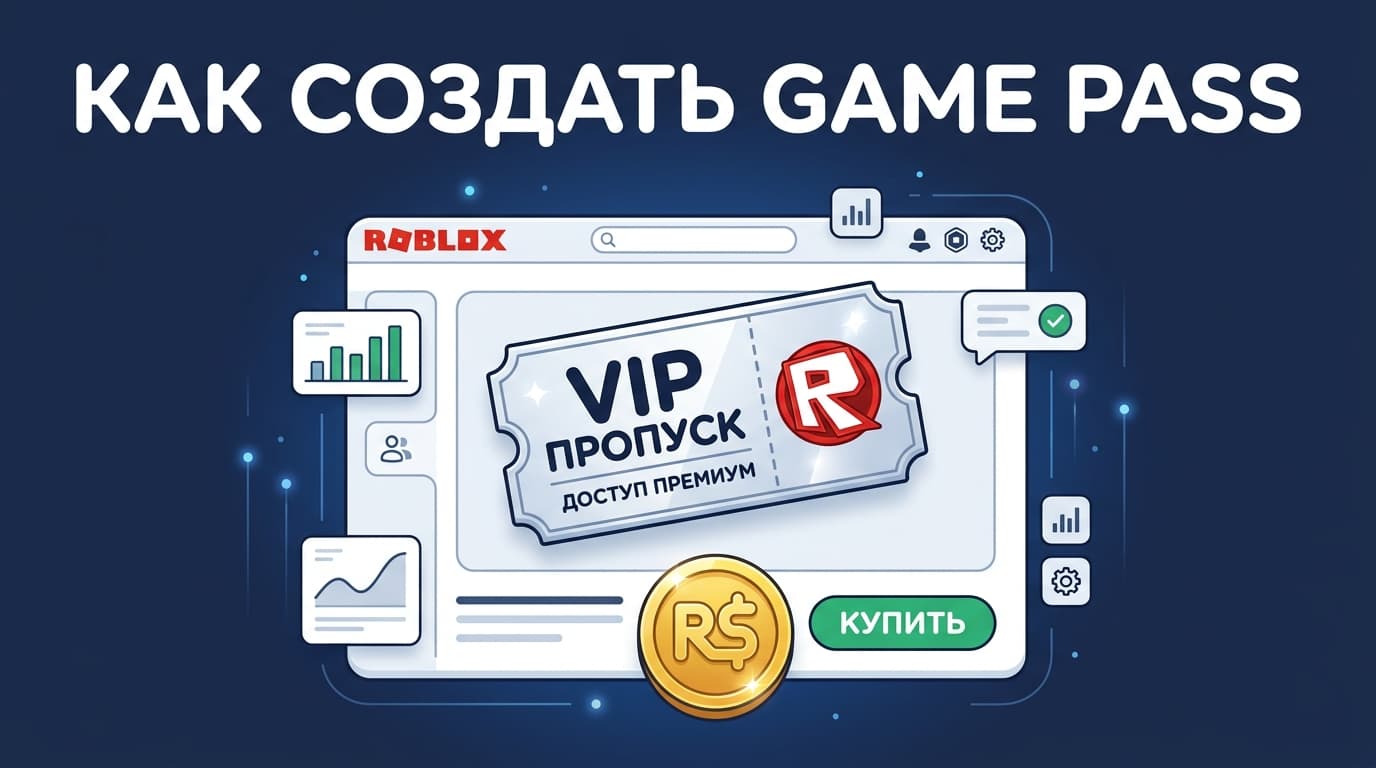 Как создать game pass в Roblox: пошагово и со скриптом