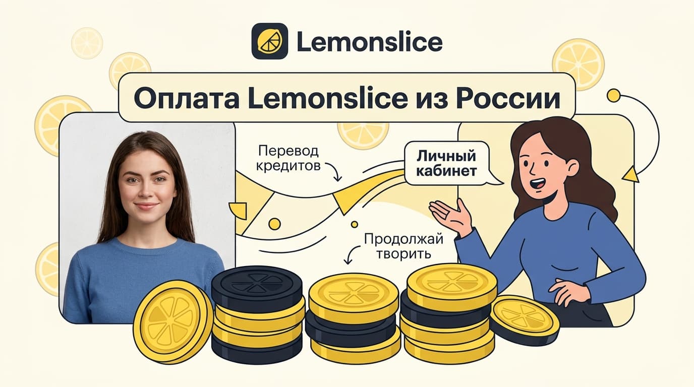 Как оплатить Lemonslice AI из России в 2026 году: тарифы, кредиты и рабочие маршруты