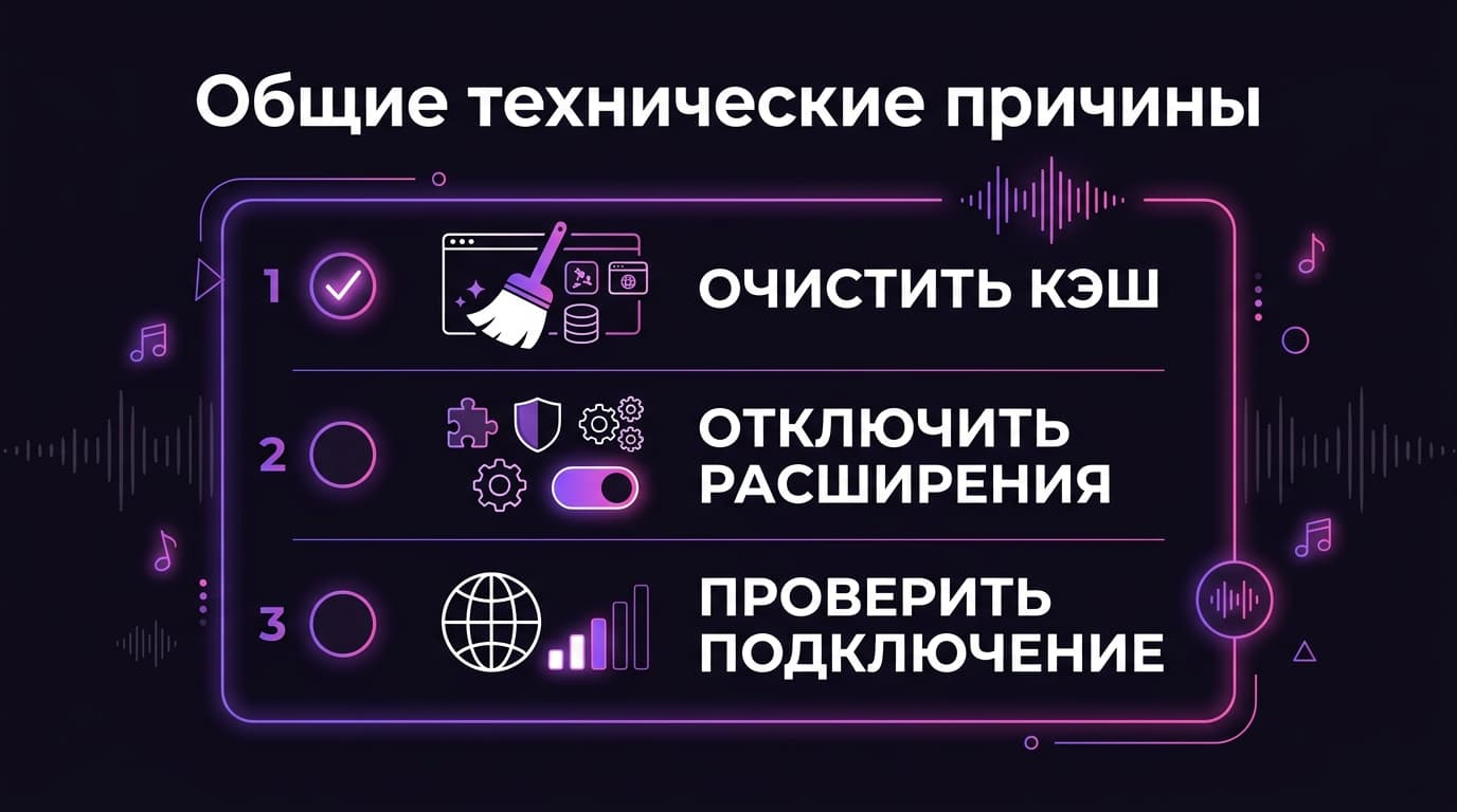 Udio не работает: разбор частых сбоев и как их починить — фото 7