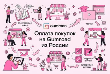 Как оплатить покупки на Gumroad из России в 2026 году: без зарубежной карты