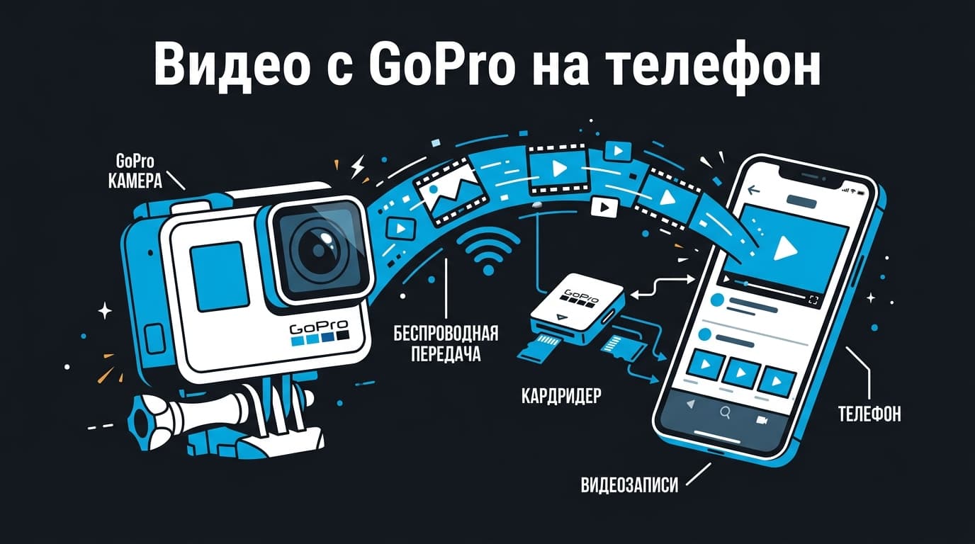 Как перекинуть видео с GoPro на телефон: два рабочих пути