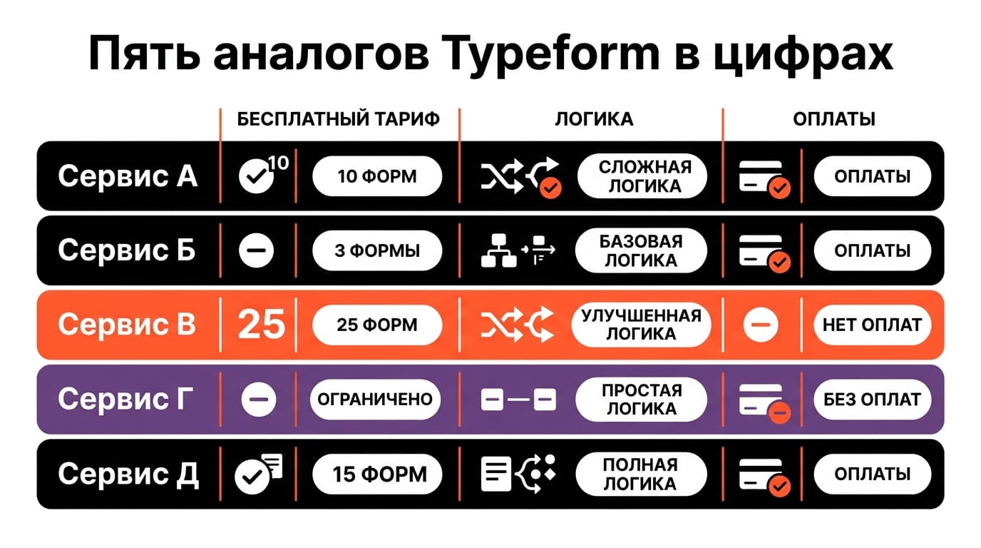 Аналог Typeform: чем заменить сервис и когда это оправдано — фото 3