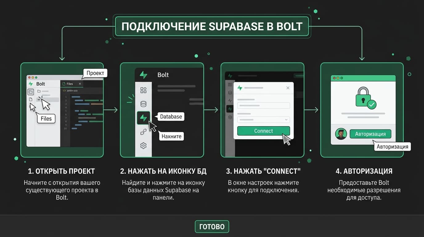 Подключаем Supabase к проекту в Bolt: инструкция от прототипа до рабочего бэкенда — фото 2
