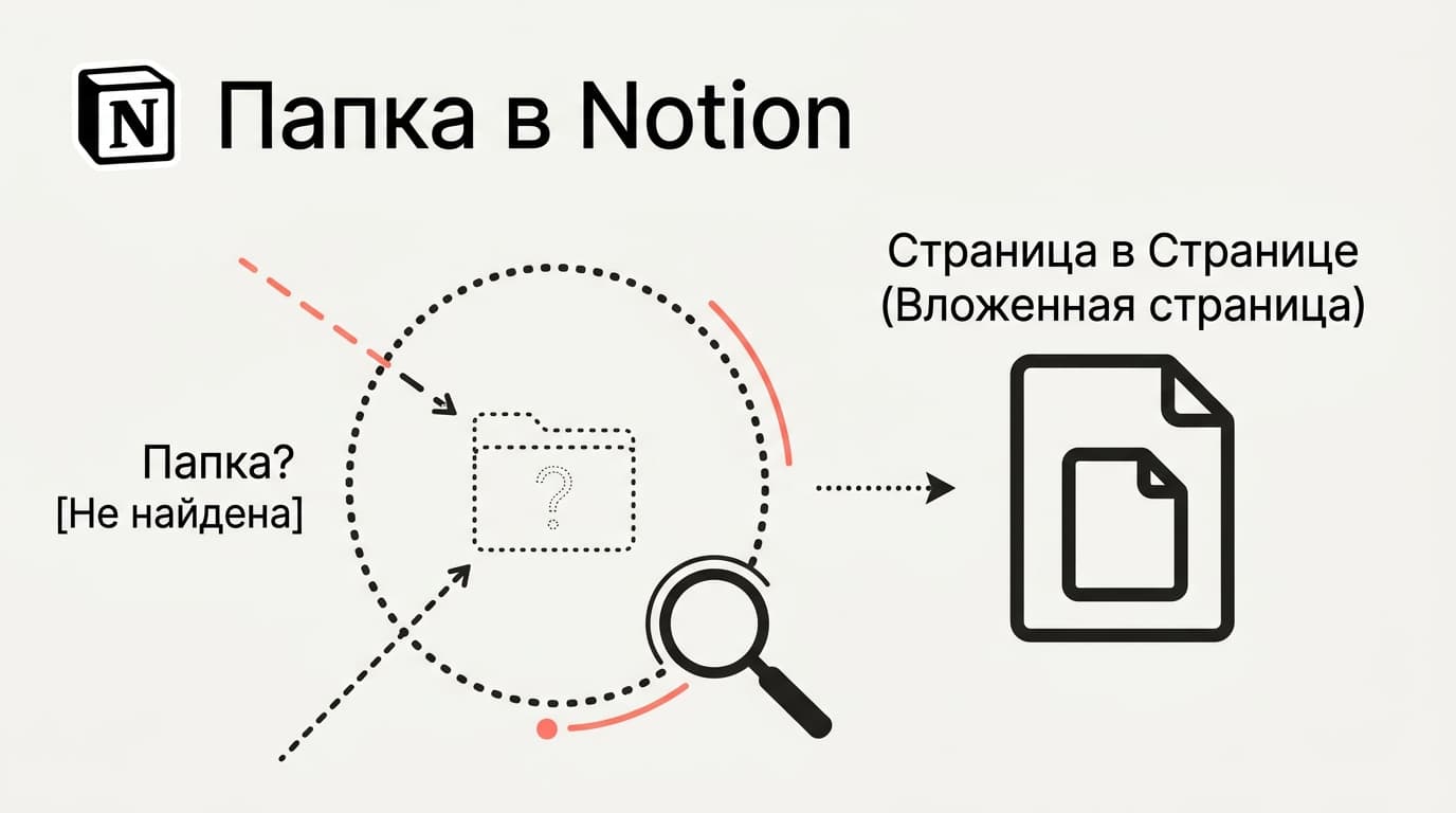 Как создать папку в Notion: вложенные страницы вместо привычных папок