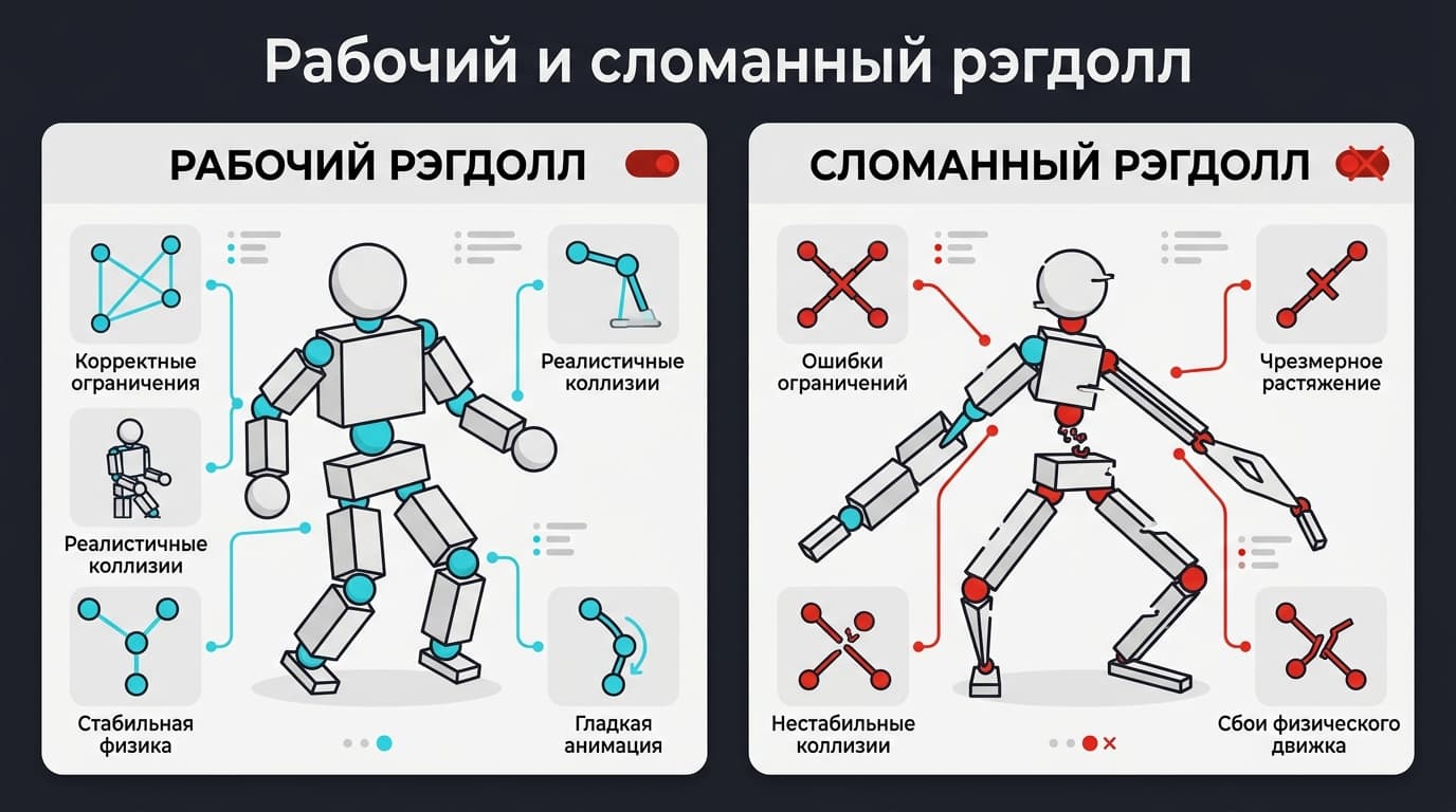 Как сделать рэгдолл для R6-модели в Roblox Studio (Lua) — фото 3