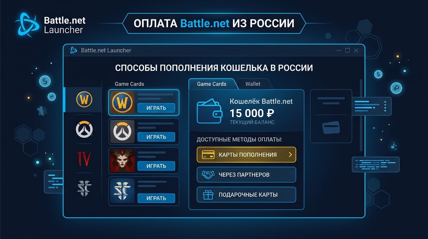 Как оплатить Battle.net из России в 2026 году: игры и баланс Blizzard без зарубежной карты