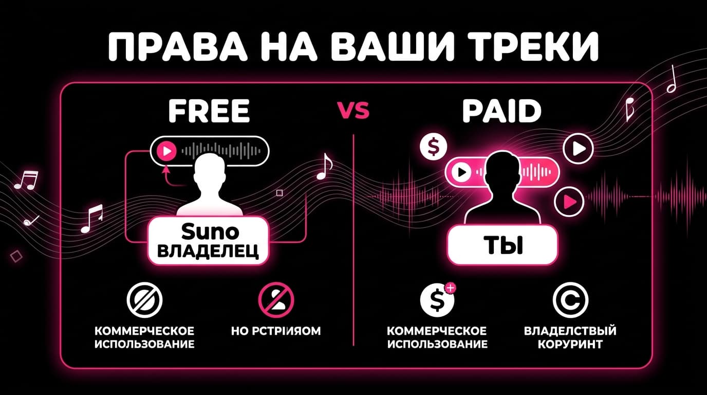Как оплатить Suno из России в 2026 году и что с правами на твои треки — фото 3