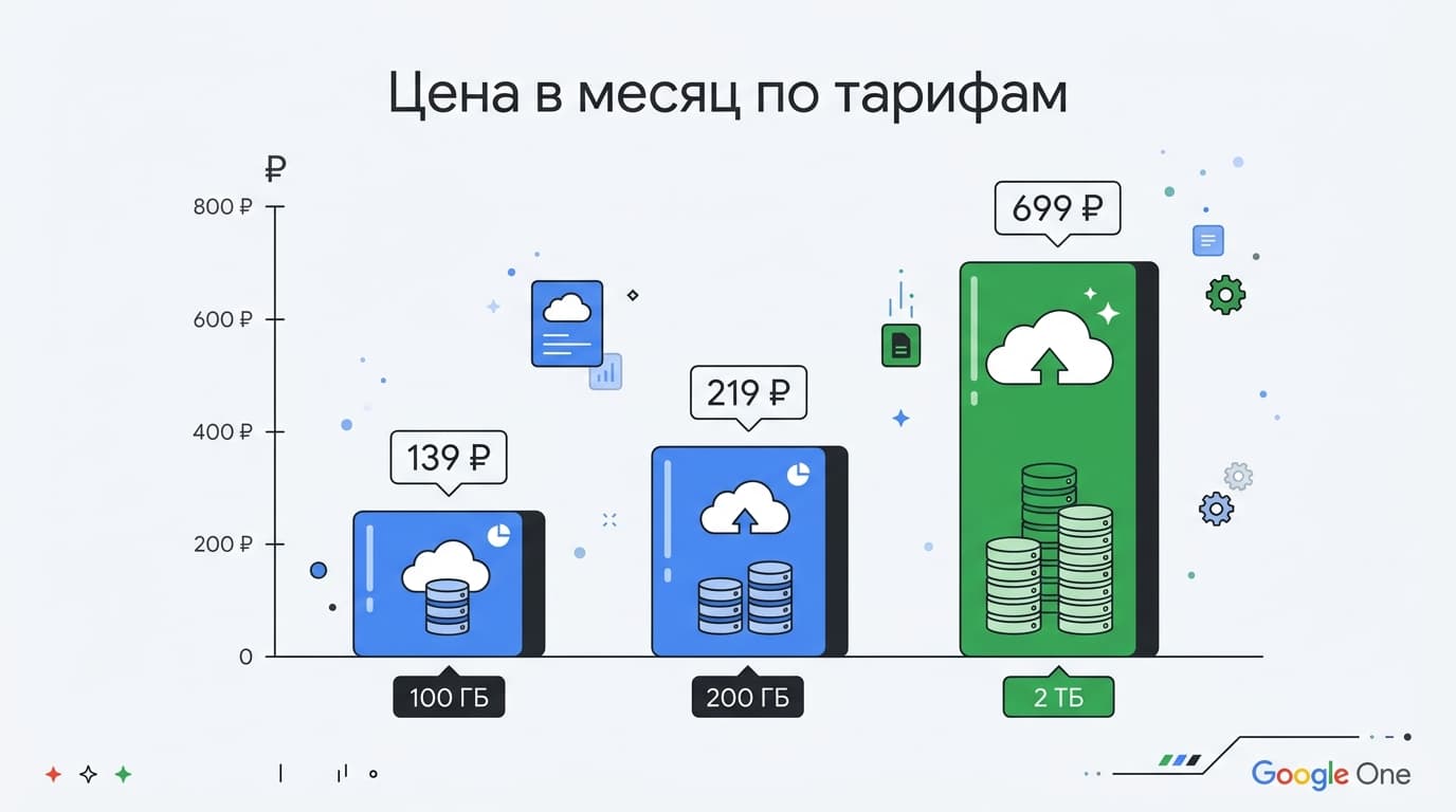 Как оплатить Google Фото в России в 2026 году: тарифы и способы оплаты Google One — фото 2