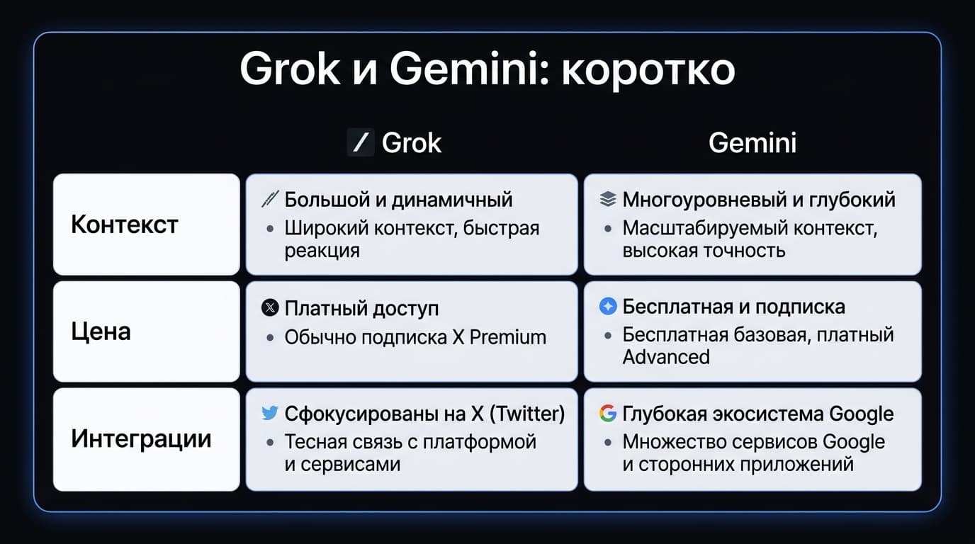 Что выбрать в 2026: Grok или Gemini — разбираемся без воды — фото 1