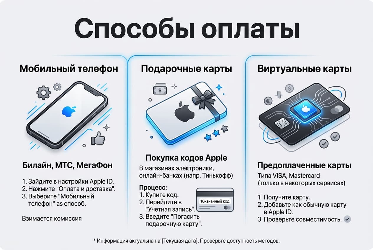Как оплатить подписку Apple из России в 2026 году: без зарубежной карты — фото 2