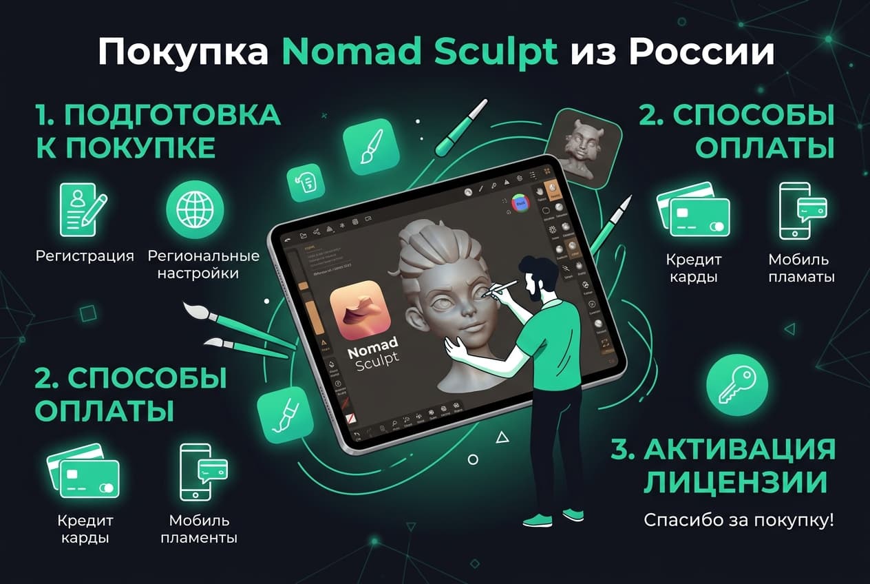 Как купить Nomad Sculpt из России в 2026 году: без зарубежной карты