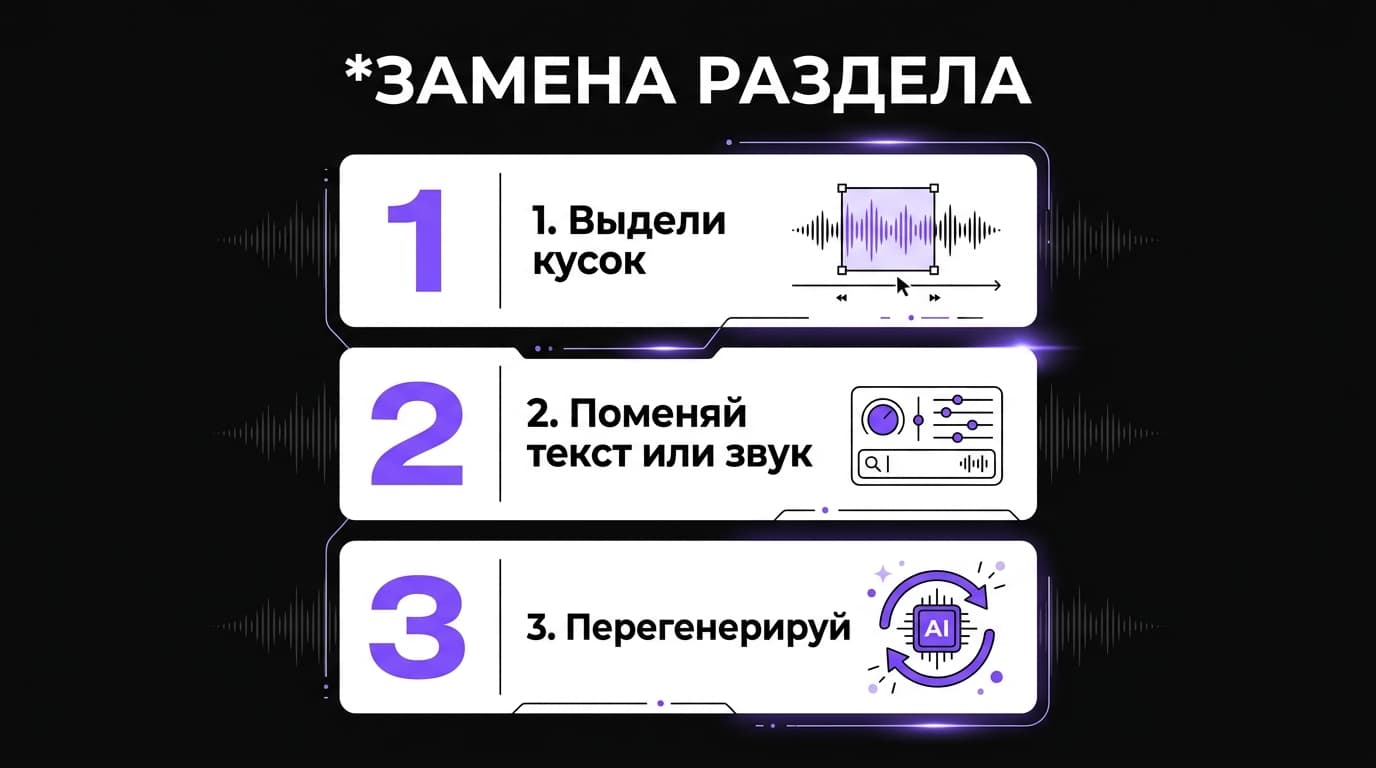 Как доработать готовый трек в Suno, не переделывая песню заново: Replace Section, Extend, Crop и Cover — фото 1